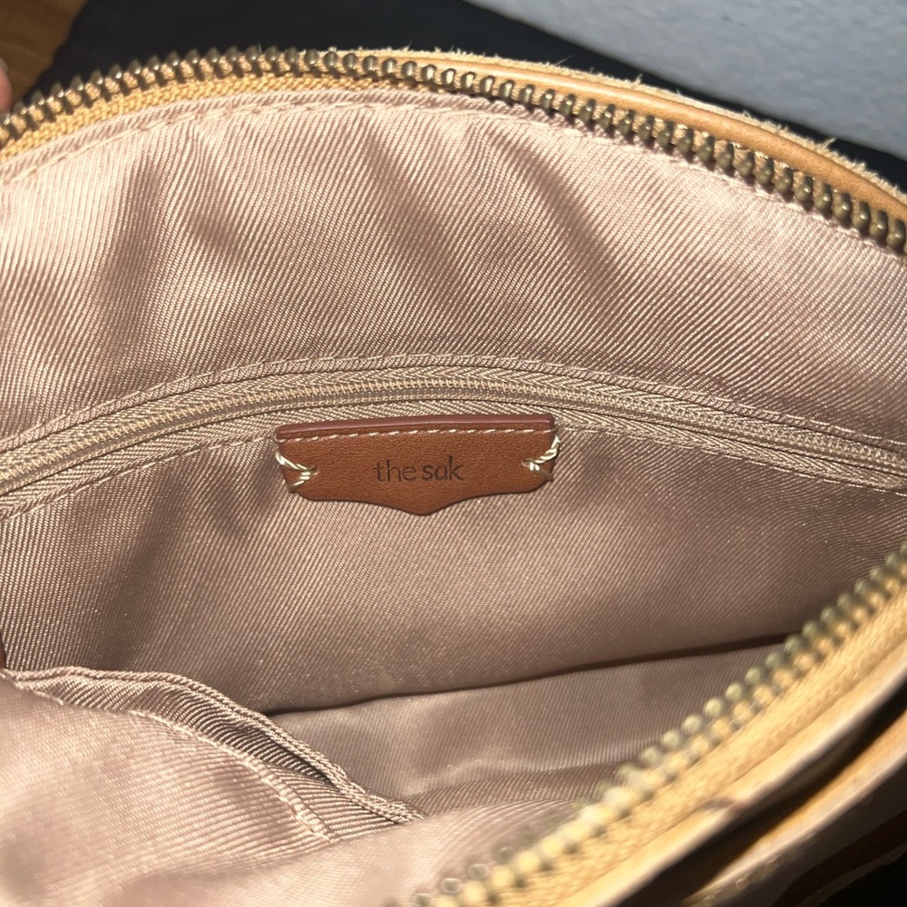 The Sak Tan Leather Crossbody Bag with Tassels - Picture 4 of 4